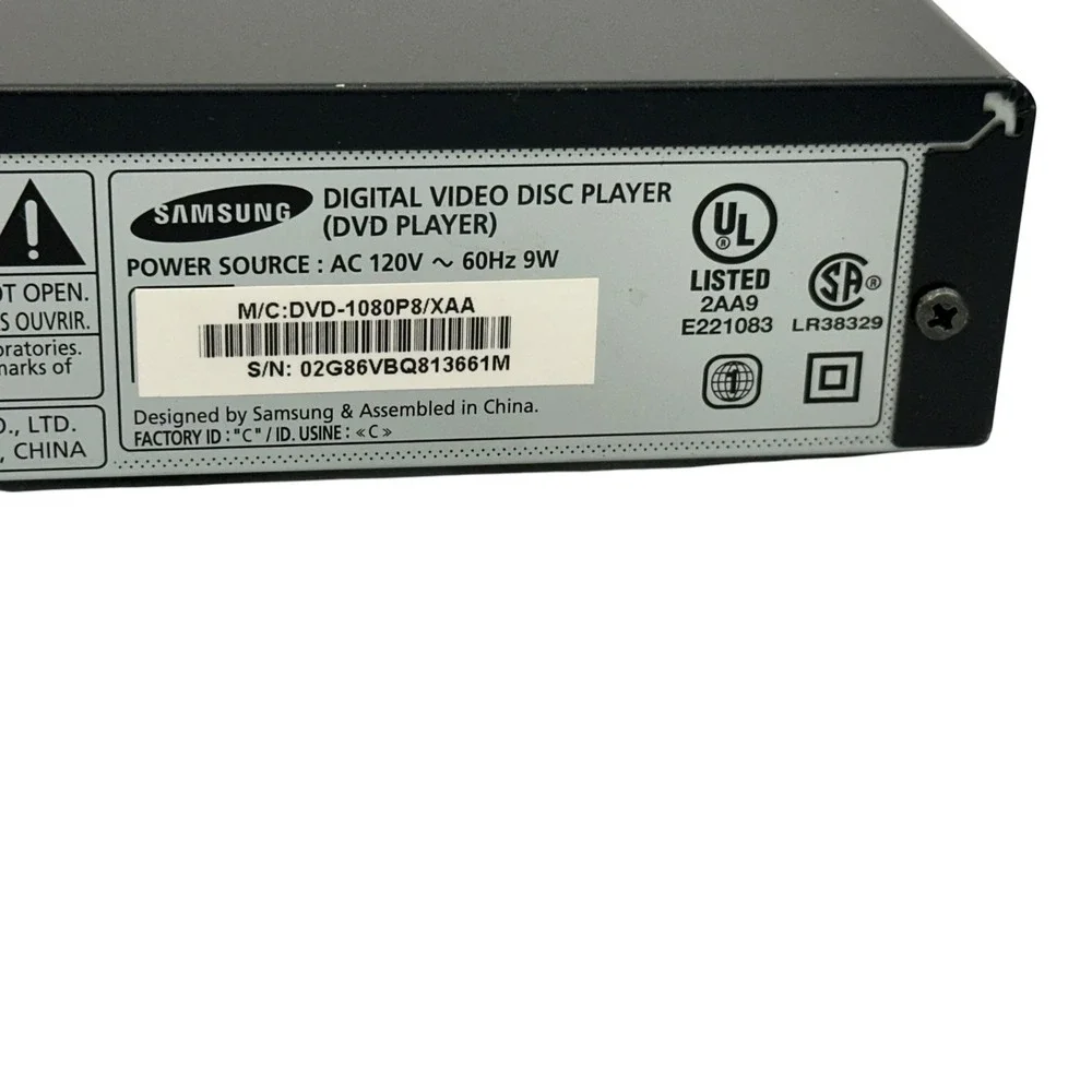 Samsung‎ DVD Player HDMI Output HD Upscaling DVD-1080P8/XAA Tested Works